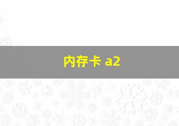 内存卡 a2